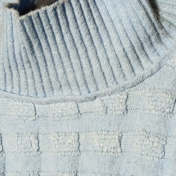 We The Free Soul Surfer Sky Blue Textured Mock Neck Women's Sweater S - Picture 5 of 10